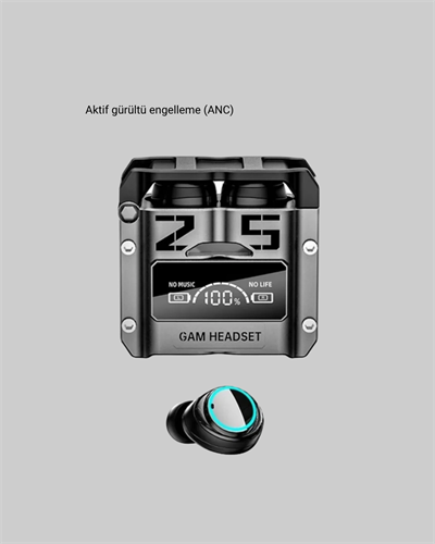 Kablosuz Bluetooth 5.3 Kulaklık – Aktif Gürültü Engelleme ve Gecikmesiz Oyun Modu