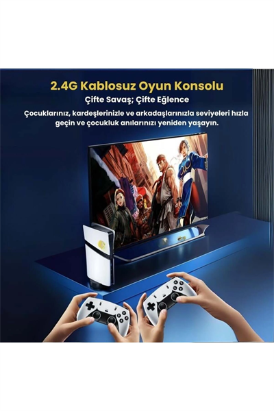 Kablosuz Bluetooth Bağlantı Özellikli Çok Renkli Yeni Nesil Oyun Konsolu Sistemi