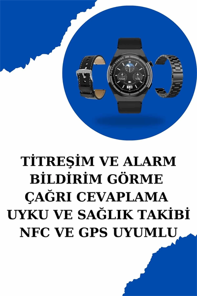 Kablosuz Bluetooth Bağlantılı Kulaklık ve Dokunmatik Ekran Akıllı Saat Arama Cevaplama