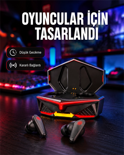 Kablosuz Bluetooth Gaming Kulaklık Suya Dayanıklı Yeni Nesil