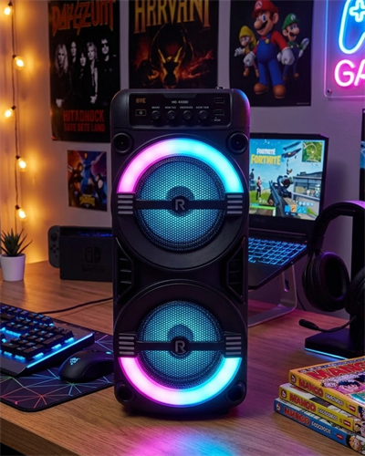 Kablosuz Bluetooth Hoparlör LED Işıklı USB ve TF Kart Destekli