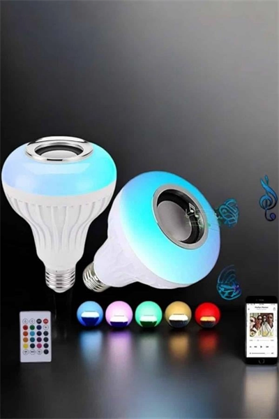 Kablosuz Bluetooth Hoparlör Led Lamba