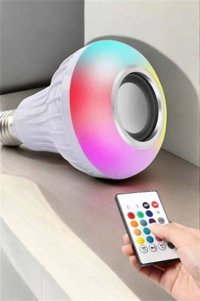 Kablosuz Bluetooth Hoparlör Led Lamba
