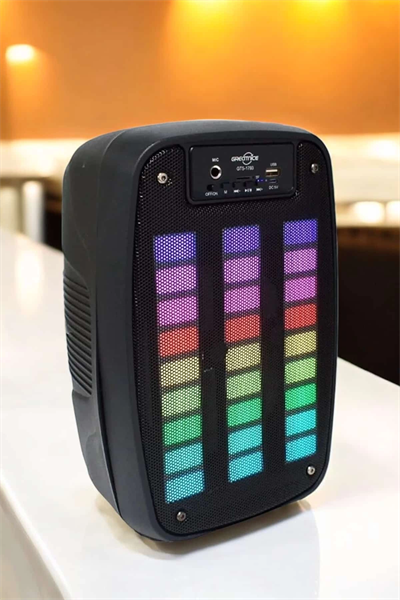 Kablosuz Bluetooth Hoparlör Taşınabilir 6.5 inç LED Işık Kareoke