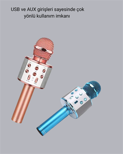 Kablosuz Bluetooth Karaoke Mikrofon  Yankı Efektli