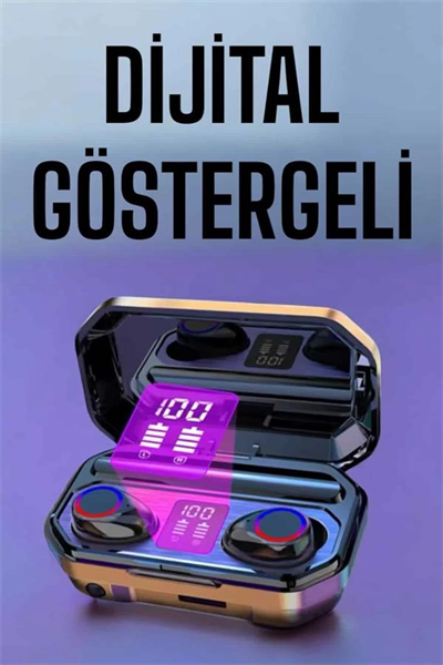 Kablosuz Bluetooth Kulaklık Dijital Göstergeli Uzun Pil Ömrü