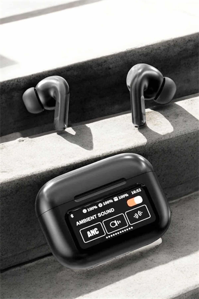 Kablosuz Bluetooth Kulaklık Ekranlı Uzun Şarj Süreli ANC Destekli