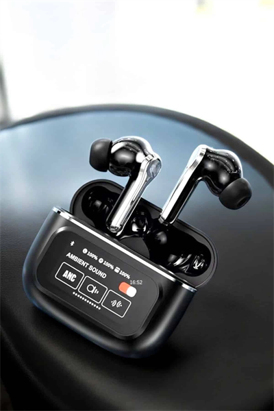 Kablosuz Bluetooth Kulaklık Ekranlı Uzun Şarj Süreli ANC Destekli