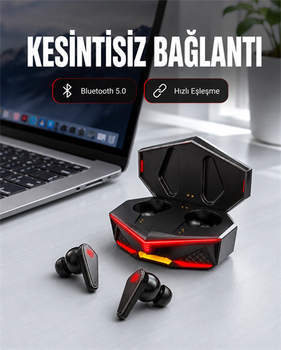 Kablosuz Bluetooth Kulaklık Led Işıklı Yeni Nesil