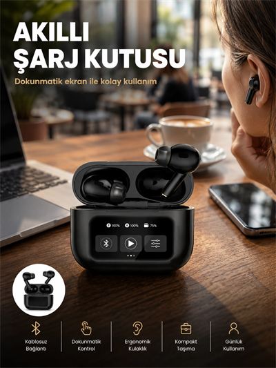Kablosuz Bluetooth Kulaklık Pro Yeni Nesil Dokunmatik Kontrol Yeni Nesil
