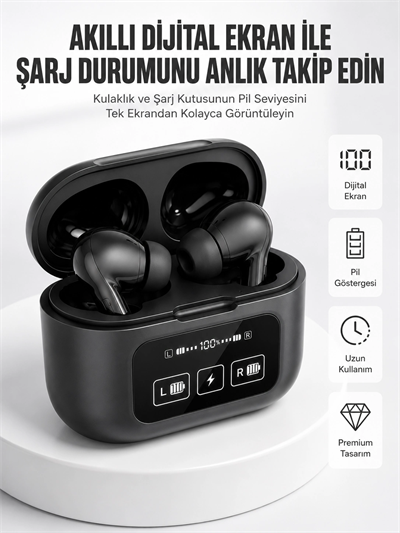 Kablosuz Bluetooth Kulaklık Pro Yeni Nesil Dokunmatik Kontrol