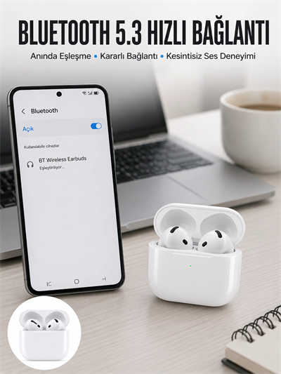 Kablosuz Bluetooth Kulaklık TWS ANC Özelliği Yüksek Ses Kaliteli Yeni Nesil
