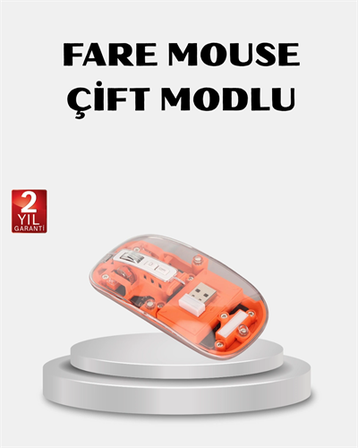Kablosuz Çift Modlu Mouse – Bluetooth 5.0 + 2.4GHz