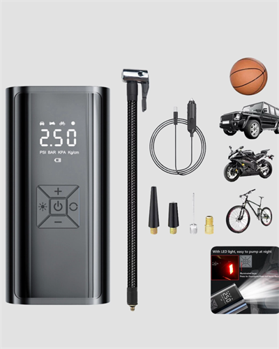 Kablosuz Dijital Lastik Şişirme Pompası LED Işıklı 80W