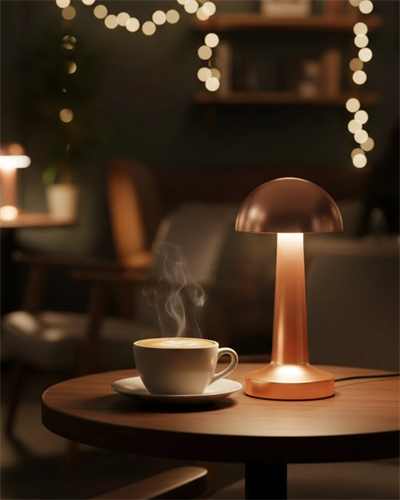 Kablosuz Dokunmatik Masa Lambası 3 Işık Modlu USB Şarjlı Bronz