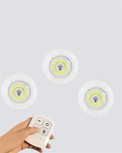 Kablosuz Gün Işığı 3’lü LED Spot Lamba Kumandalı