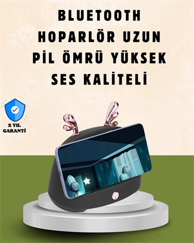 Kablosuz İndüksiyonlu Telefon Tutucu & Hoparlör – Net Ses, Kolay Kullanım