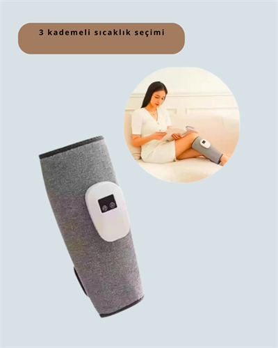 Kablosuz Isıtmalı Baldır Masaj Aleti – 3 Hava Basınçlı, Titreşimli ve Sıcak Kompres Fonksiyonlu