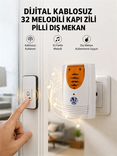 Kablosuz Kapı Zili Düzenli ve Konforlu Yaşam Alanları İçin Yeni Nesil
