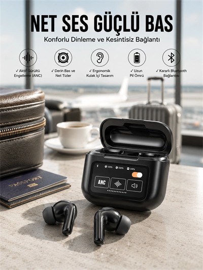Kablosuz Kulaklık Yeni Nesil Bluetooth Kulaklık ANC Özelliği