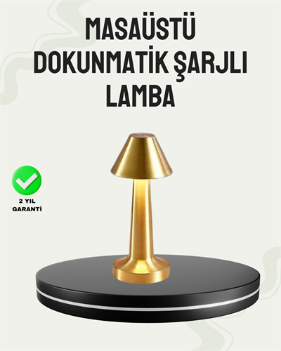 Kablosuz LED Masa Lambası 1800mAh 3 Renk Aydınlatma Dokunmatik