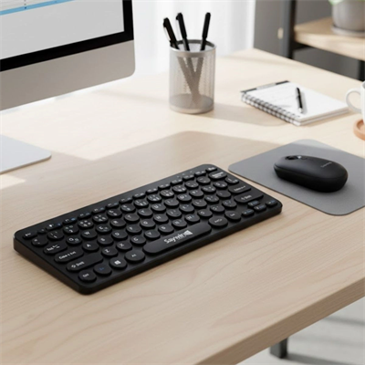 Kablosuz Lacivert Bluetooth Klavye Mouse Seti – Yuvarlak Tuşlu Tasarım, Türkçe Q Dizilim, Taşınabilir, Ev Ve Ofis Kullanımına Uygun Bx40