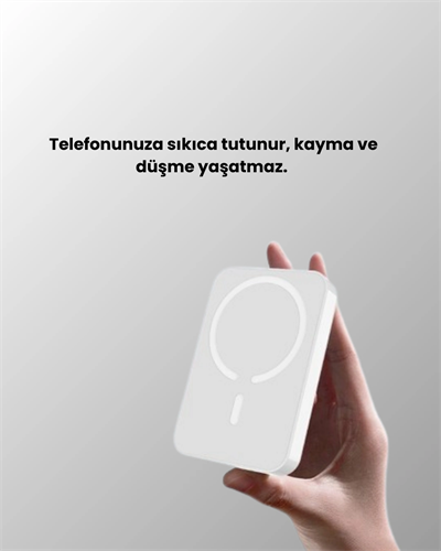 Kablosuz MagSafe Powerbank iPhone Uyumlu, 10000 mAh, Isı Dağılımlı