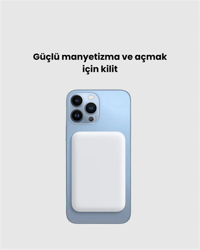 Kablosuz MagSafe Powerbank iPhone Uyumlu, 10000 mAh, Isı Dağılımlı