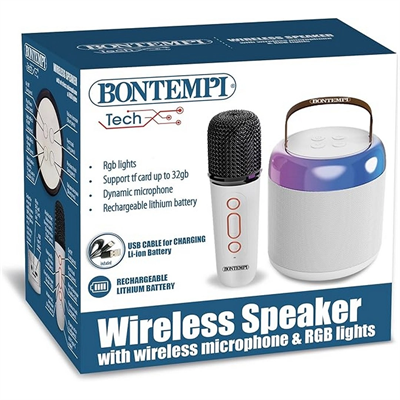 Kablosuz Mikrofonlu ve Işıklı Hoparlör