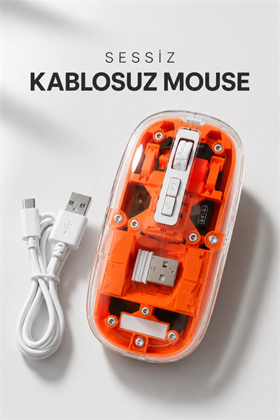 Kablosuz Mouse Fare 5.0 Bluetooth Bağlantılı USB Girişli