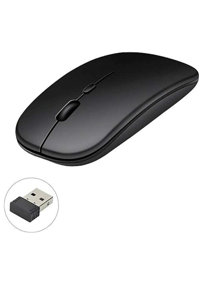 Kablosuz Mouse Fare Şarjlı Bluetooth Wireless Çift Modlu Sessiz