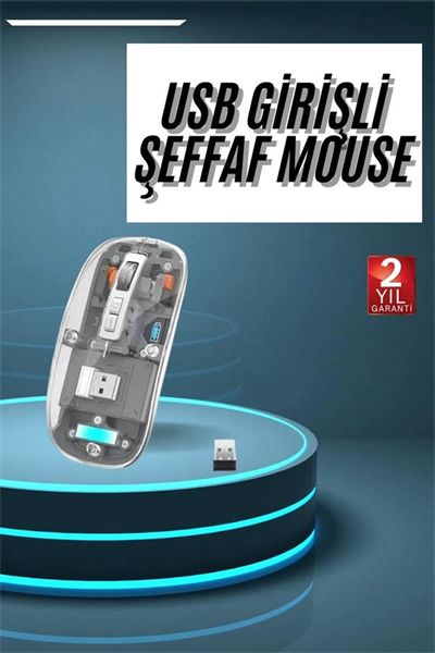 Kablosuz Mouse Fare Şarjlı Bluetooth Wireless Çift Modlu Sessiz