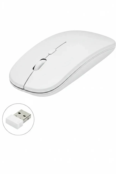 Kablosuz Mouse Fare Şarjlı Bluetooth Wireless Çift Modlu Sessiz