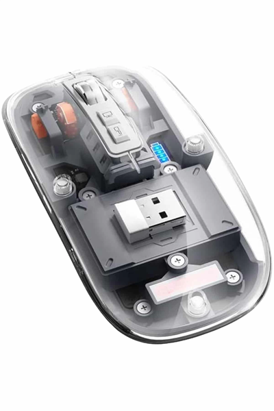 Kablosuz Mouse Fare Şarjlı Bluetooth Wireless Çift Modlu Sessiz
