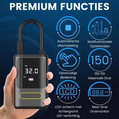 Kablosuz Oto Araç Mini 4000mAh 150 PSI Işıklı Oto Hava Kompresörü KA-760 (3936)