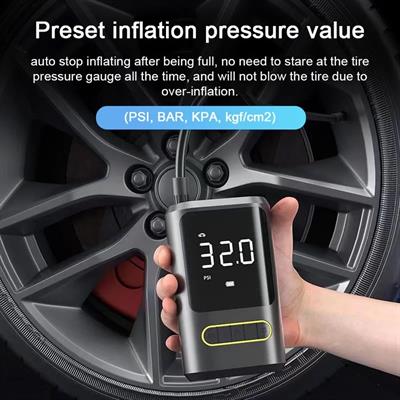 Kablosuz Oto Araç Mini 4000mAh 150 PSI Işıklı Oto Hava Kompresörü KA-760 (3936)