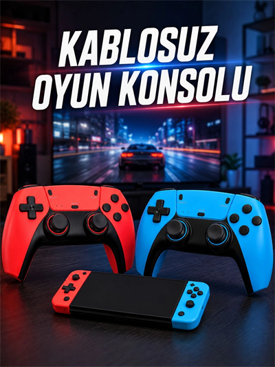 Kablosuz Oyun Konsolu HDMI Çıkışlı Çift Kontrolcülü Retro Oyun Seti