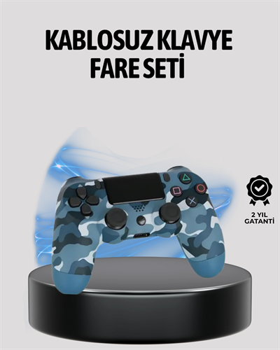 Kablosuz PS4 Controller Çift Motorlu Dayanıklı Gamepad