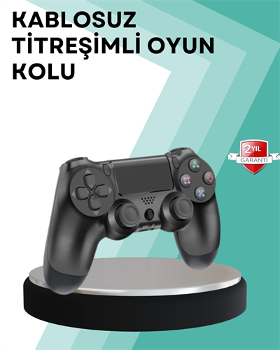 Kablosuz PS4 Oyun Kolu – Çift Titreşimli Motor, Uzun Pil Ömrü ve Hassas Kontrol