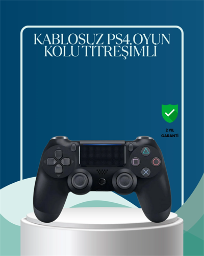 Kablosuz PS4 Oyun Kolu Çift Motor Titreşimli Uzun Bataryalı