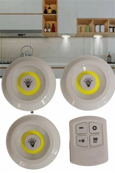 Kablosuz Pilli Işıldak  Masa Lambası Mutfak Tezgah Altı Banyo Dolabı Dolap İçi