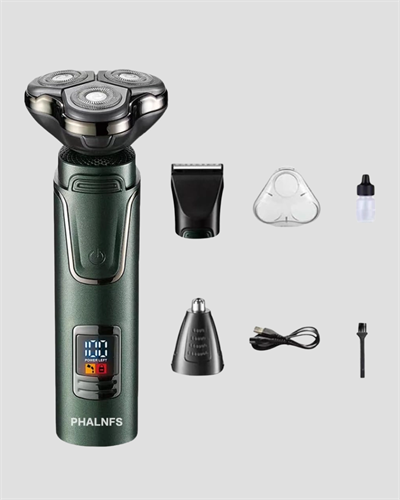 Kablosuz Profesyonel Erkek Bakım Seti – 3 Başlıklı, 3D Akıllı Kesim, Taşınabilir