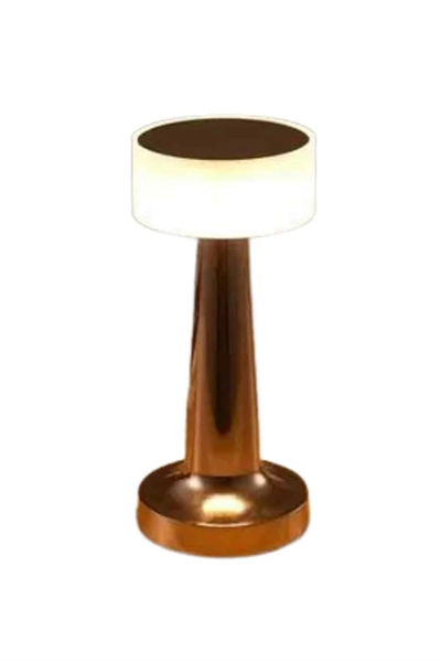 Kablosuz Renkli Masa ve Gece Lambası Altın Rengi Dokunmatik Led Lamba