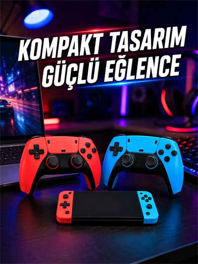 Kablosuz Retro Oyun Konsolu HDMI TV Bağlantılı Çift Gamepad Seti