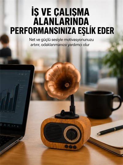 Kablosuz Retro Radyo Hoparlör 5W Güçlü Ses USB Hafıza Kart Destekli Yeni Nesil