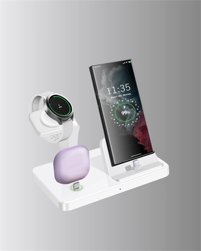 Kablosuz Şarj İstasyonu 4’ü 1 Arada iPhone Watch ve AirPods Uyumlu