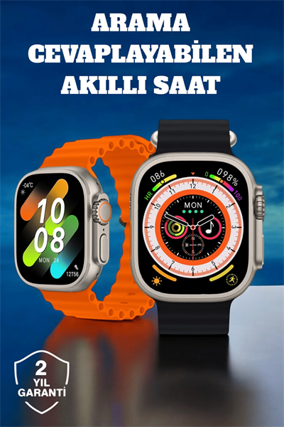Kablosuz Şarjlı, Çağrı ve Müzik Kontrolü Sağlayan Akıllı Saat