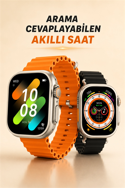 Kablosuz Şarjlı, Çağrı ve Müzik Kontrolü Sağlayan Akıllı Saat