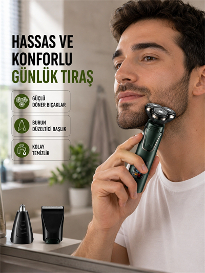 Kablosuz Şarjlı Çok Amaçlı Tıraş Makinesi