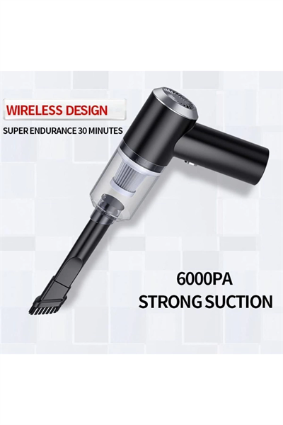 Kablosuz Şarjlı Elektrikli Süpürge Elde Taşınabilir Ev - 3-in-1 El Araba Süpürgesi